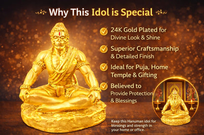 Yadava Bahubali Hanuman Ji Idol Resin Figurine for Dashboard Home Mandir Décor, 200g - back view (12)