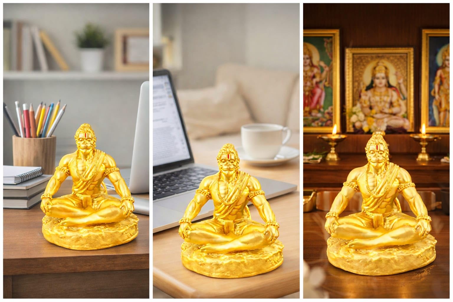 Yadava Bahubali Hanuman Ji Idol Resin Figurine for Dashboard Home Mandir Décor, 200g - label detail (14)
