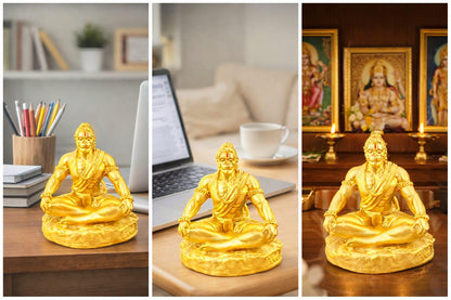 Yadava Bahubali Hanuman Ji Idol Resin Figurine for Dashboard Home Mandir Décor, 200g - label detail (14)