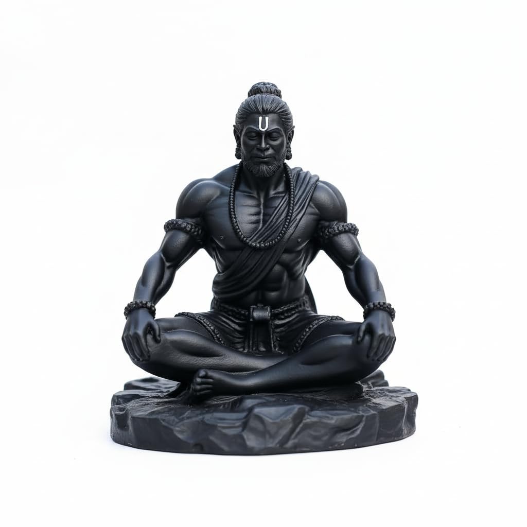 Yadava Bahubali Hanuman Ji Idol Resin Figurine for Dashboard Home Mandir Décor, 200g (19)