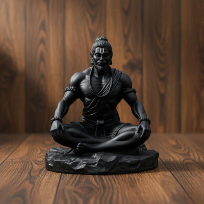 Yadava Bahubali Hanuman Ji Idol Resin Figurine for Dashboard Home Mandir Décor, 200g - back view (21)