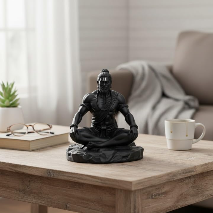 Yadava Bahubali Hanuman Ji Idol Resin Figurine for Dashboard Home Mandir Décor, 200g - label detail (23)