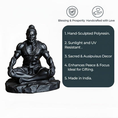 Yadava Bahubali Hanuman Ji Idol Resin Figurine for Dashboard Home Mandir Décor, 200g - ingredients panel (24)
