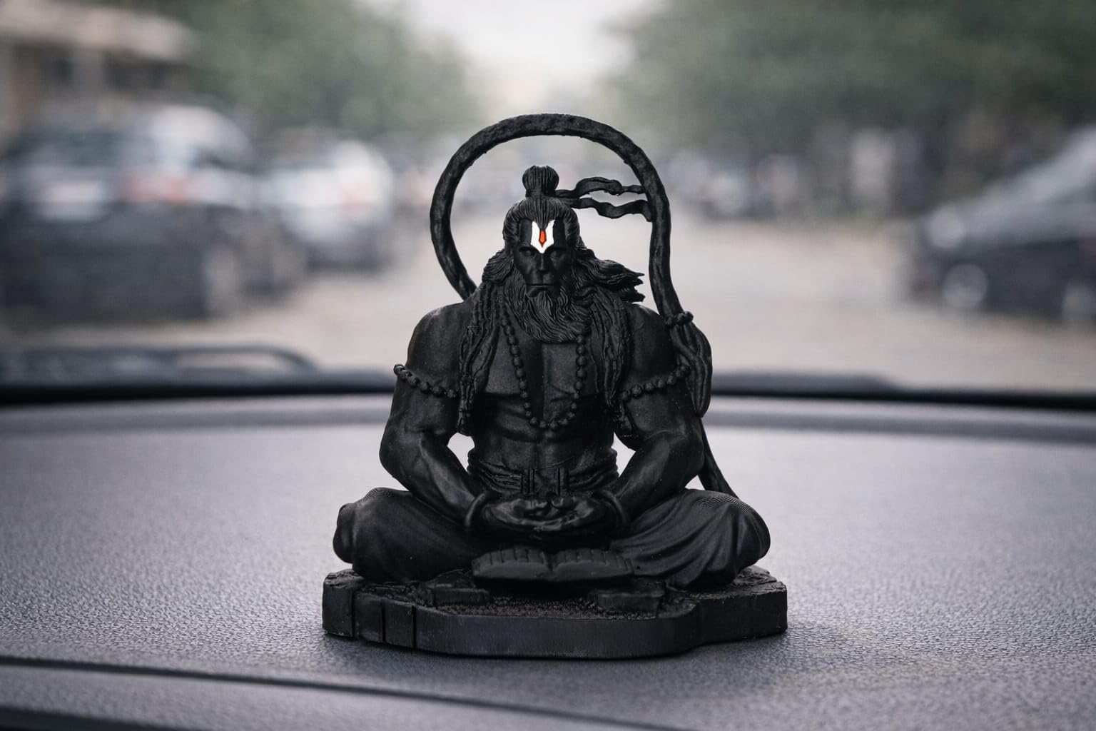 Yadava Bahubali Hanuman Ji Idol Resin Figurine for Dashboard Home Mandir Décor, 200g - label detail (29)