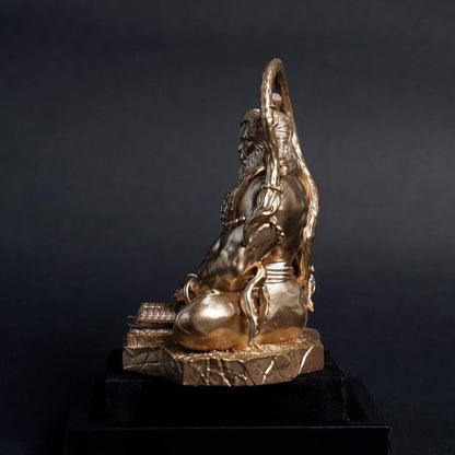 Yadava Bahubali Hanuman Ji Idol Resin Figurine for Dashboard Home Mandir Décor, 200g - front view (42)