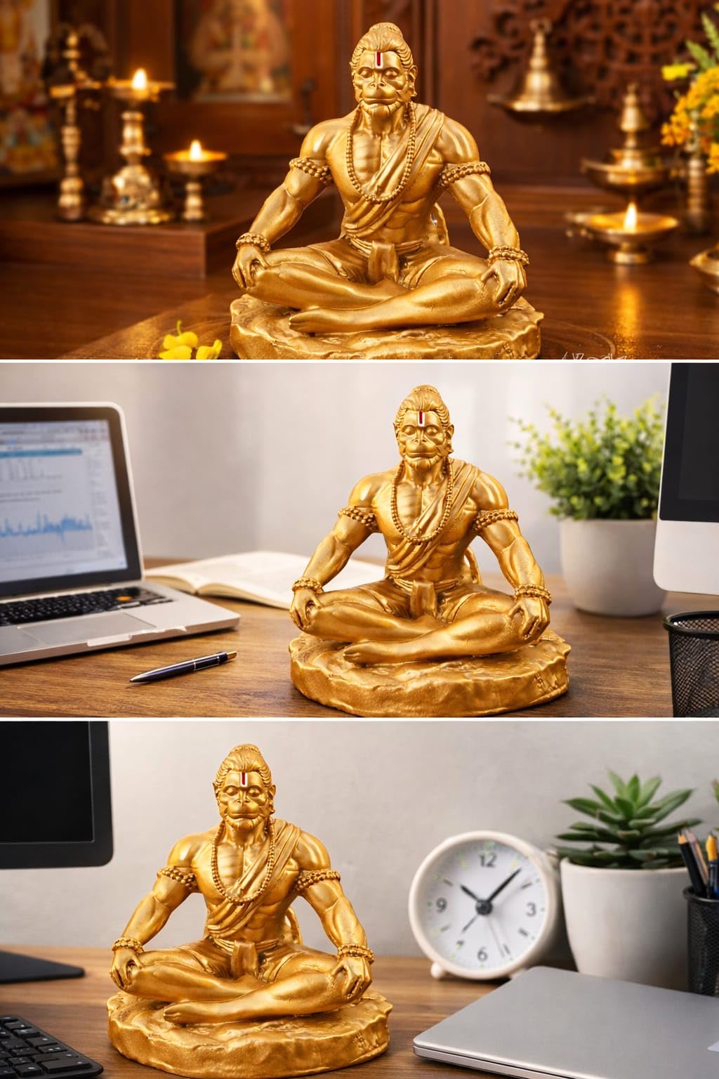 Yadava Bahubali Hanuman Ji Idol Resin Figurine for Dashboard Home Mandir Décor, 200g - label detail