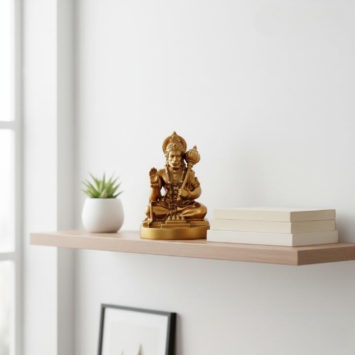 Yadava Bahubali Hanuman Ji Idol Resin Figurine for Dashboard Home Mandir Décor, 200g - label detail (57)