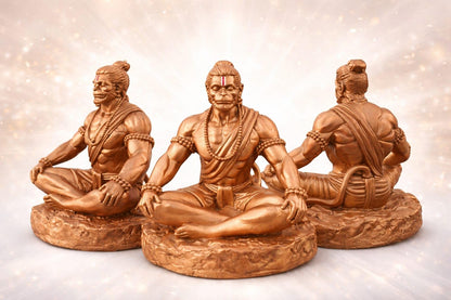 Yadava Bahubali Hanuman Ji Idol Resin Figurine for Dashboard Home Mandir Décor, 200g - close-up detail