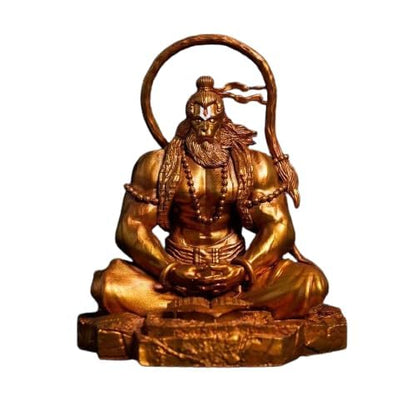 Yadava Hanuman Idol Figurine, Resin with Copper Finish, Medium, Car Dashboard Home Decor - packaging (13)