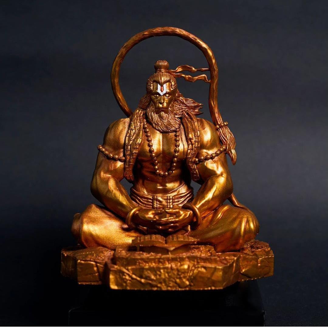Yadava Hanuman Idol Figurine, Resin with Copper Finish, Medium, Car Dashboard Home Decor - ingredients panel (15)