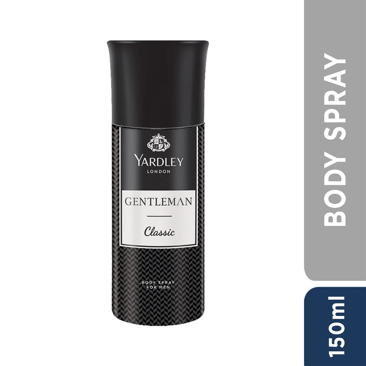 Yardley London Gentleman Classic Deodorant Body Spray for Men, 150ml - front view