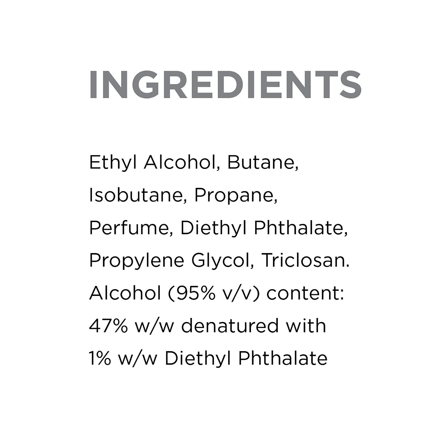 Yardley London Gentleman Classic Deodorant Body Spray for Men, 150ml - ingredients panel