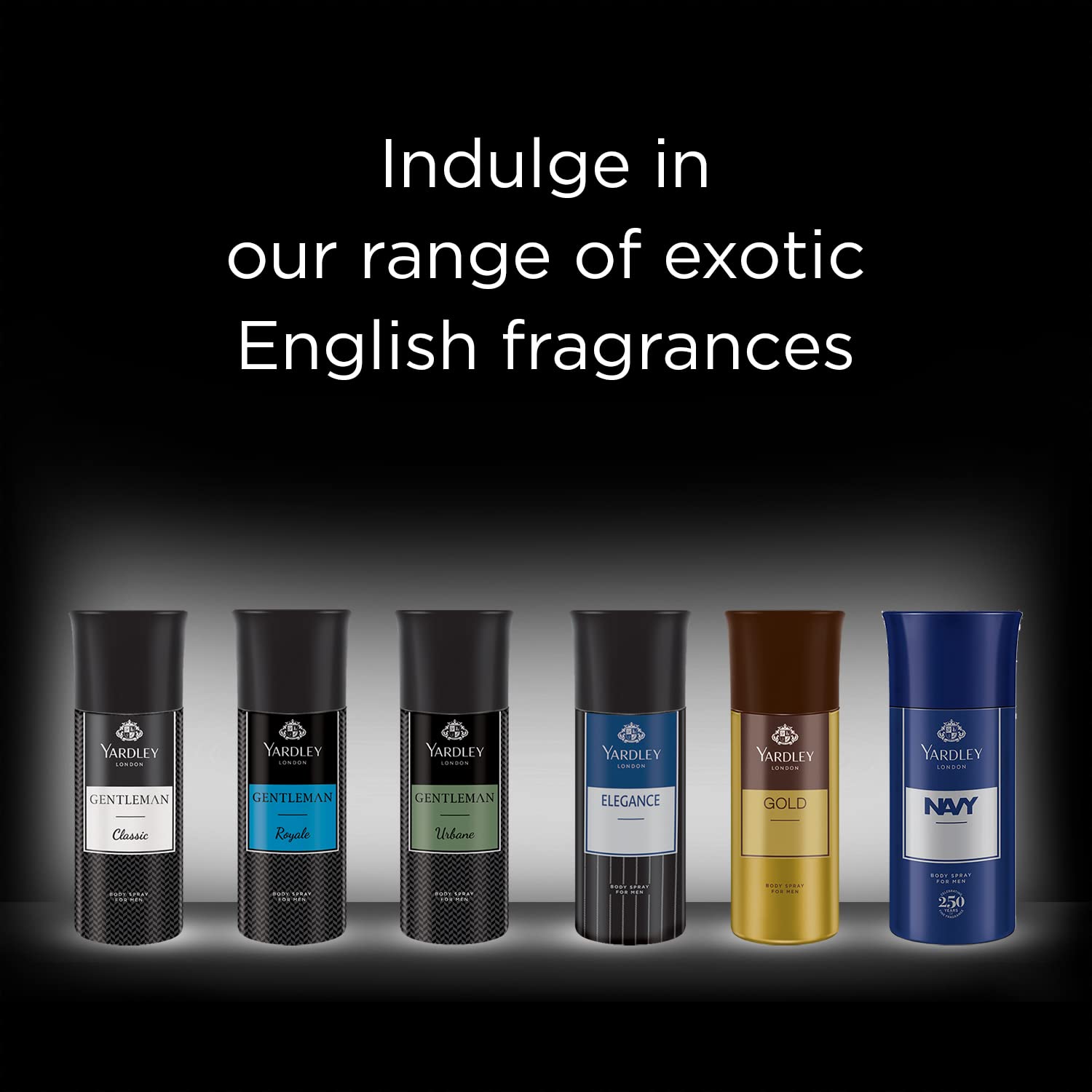 Yardley London Gentleman Range Deo Body Spray Tripack for Men, 150ml Each (Pack of 3) - Classic, Urbane & Royale Fragrances -
