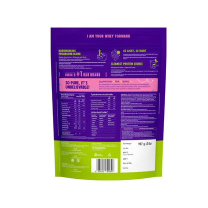 Yogabar ProClean Whey Protein Performance Blend, 2 lbs, 25g Protein per Serve, Zero-Calorie Sweetener - front view