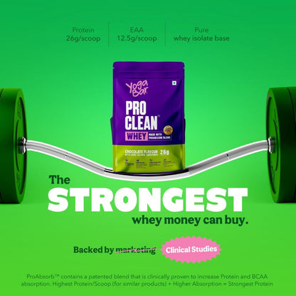 Yogabar ProClean Whey Protein Performance Blend, 2 lbs, 25g Protein per Serve, Zero-Calorie Sweetener - close-up detail
