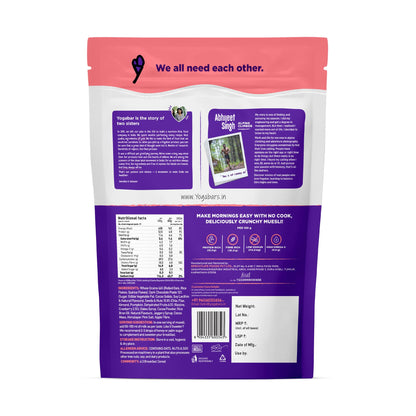 Yogabar Wholegrain Breakfast Muesli - Dark Chocolate and Cranberry, 700g (Super Saver Pack) - front view