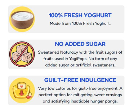 YogiPops – 100% Yoghurt Crunchy Cubes | No Added Sugar | High Milk Protein | Healthy Snack for All Ages | Low Calorie | Whole
