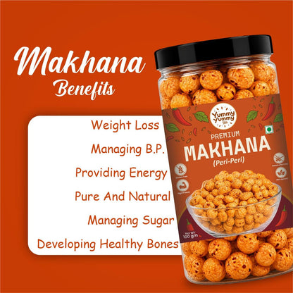 Yummy Yummy Bite Roasted Makhana, Puffed Snack, Gluten Free, High Fiber - back view (29)