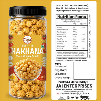 Yummy Yummy Bite Roasted Makhana, Puffed Snack, Gluten Free, High Fiber - back view (9)