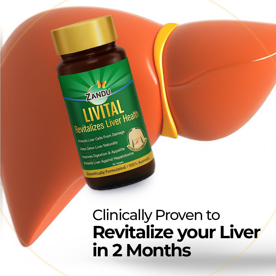 Zandu Livital Adult Herbal Supplement with Guduchi, Bhringaraj, Kalmegh - front view (11)