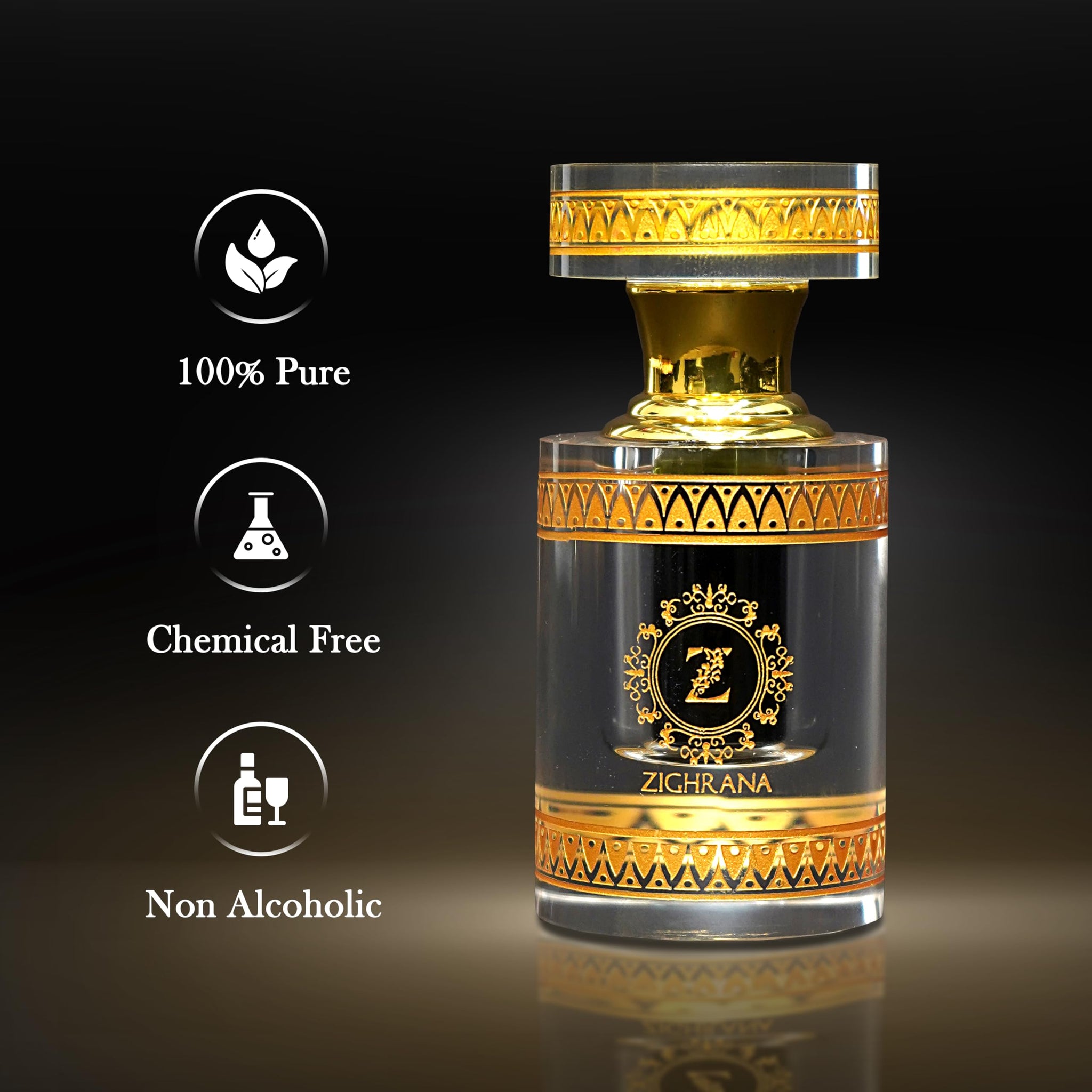 Zighrana Hina Attar Non-Alcoholic Natural Perfume, Unisex Adult, Modern Style, Kannauj Origin, Multiple Sizes - front view (1