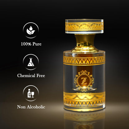 Zighrana Hina Attar Non-Alcoholic Natural Perfume, Unisex Adult, Modern Style, Kannauj Origin, Multiple Sizes - front view