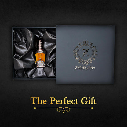 Zighrana Hina Attar Non-Alcoholic Natural Perfume, Unisex Adult, Modern Style, Kannauj Origin, Multiple Sizes - label detail 