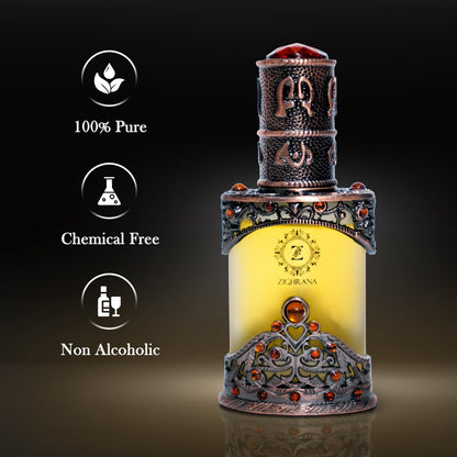 Zighrana Hina Attar Non-Alcoholic Natural Perfume, Unisex Adult, Modern Style, Kannauj Origin, Multiple Sizes - front view (3