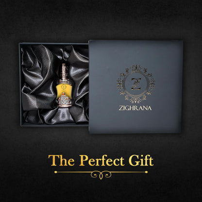 Zighrana Hina Attar Non-Alcoholic Natural Perfume, Unisex Adult, Modern Style, Kannauj Origin, Multiple Sizes - label detail 