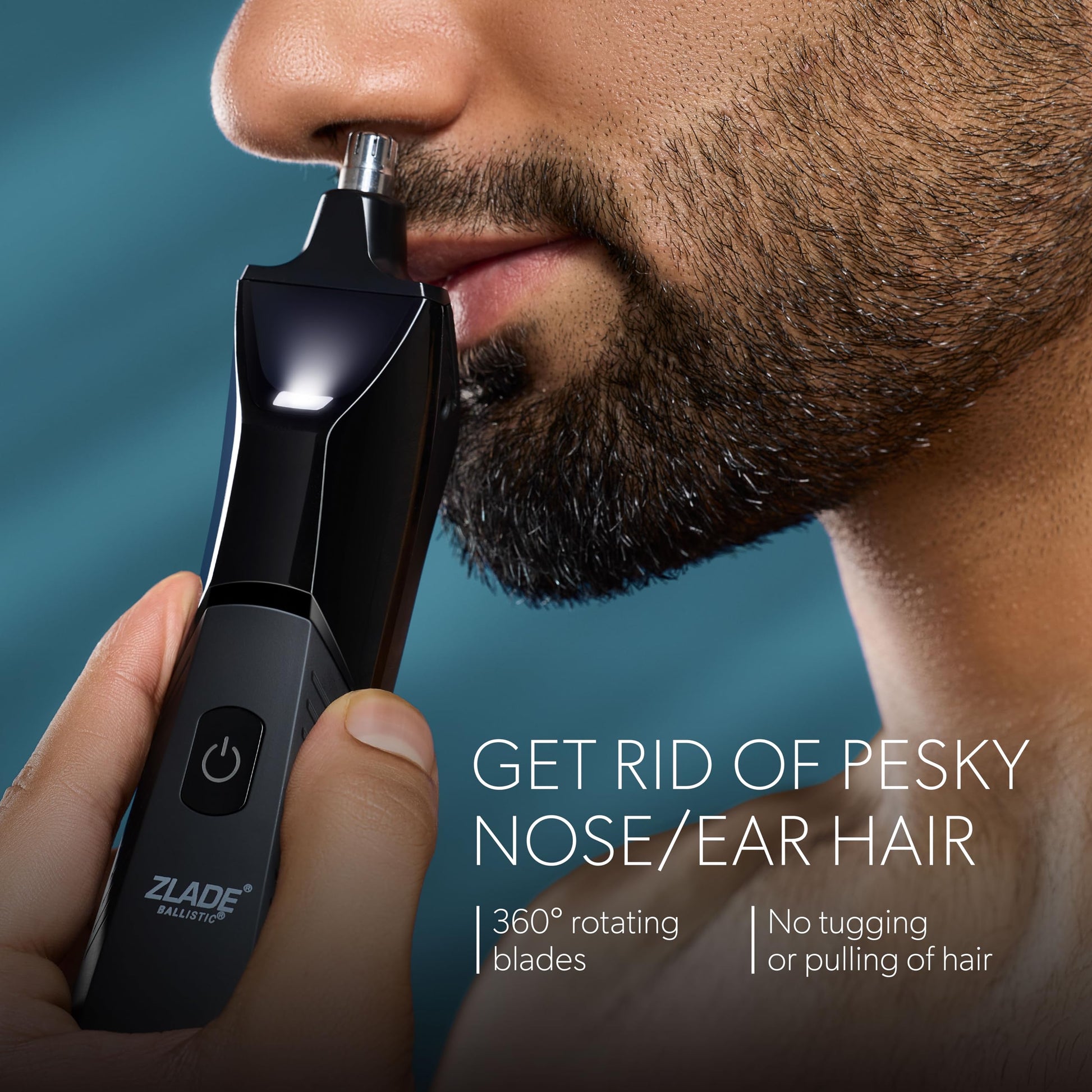 ZLADE Ballistic Neo All in One Trimmer for Men, 3 Heads, 7000 RPM, 90 Mins Runtime, USB-C Charging, Black - label detail