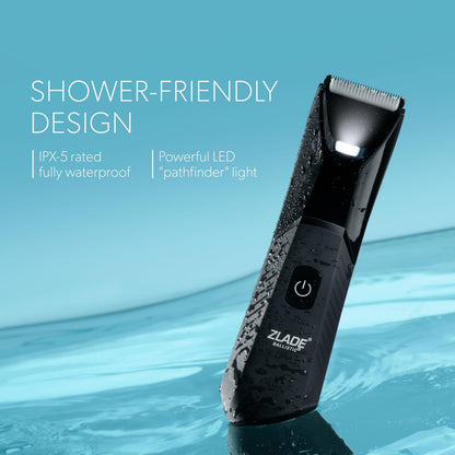 ZLADE Ballistic Neo All in One Trimmer for Men, 3 Heads, 7000 RPM, 90 Mins Runtime, USB-C Charging, Black - close-up detail