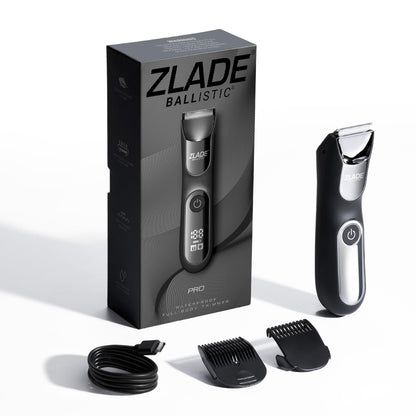 ZLADE Ballistic Pro Full Body Trimmer for Men, IPX7 Waterproof, 7000 RPM Motor, 90 Min Runtime, USB-C Fast Charging