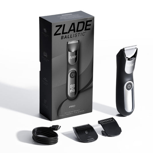 ZLADE Ballistic Pro Full Body Trimmer for Men, IPX7 Waterproof, 7000 RPM Motor, 90 Min Runtime, USB-C Fast Charging