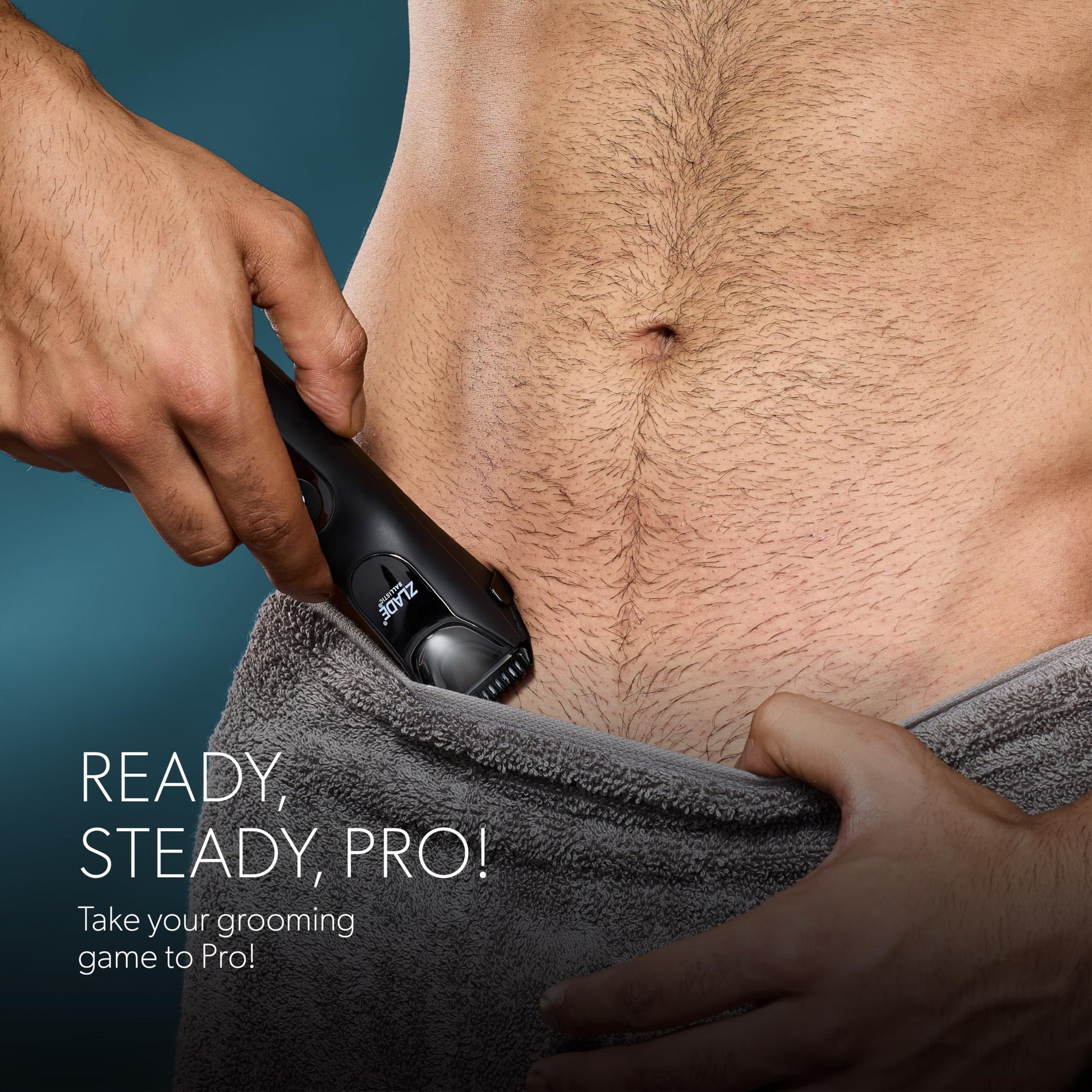 ZLADE Ballistic Pro Full Body Trimmer for Men, IPX7 Waterproof, 7000 RPM Motor, 90 Min Runtime, USB-C Fast Charging - front v
