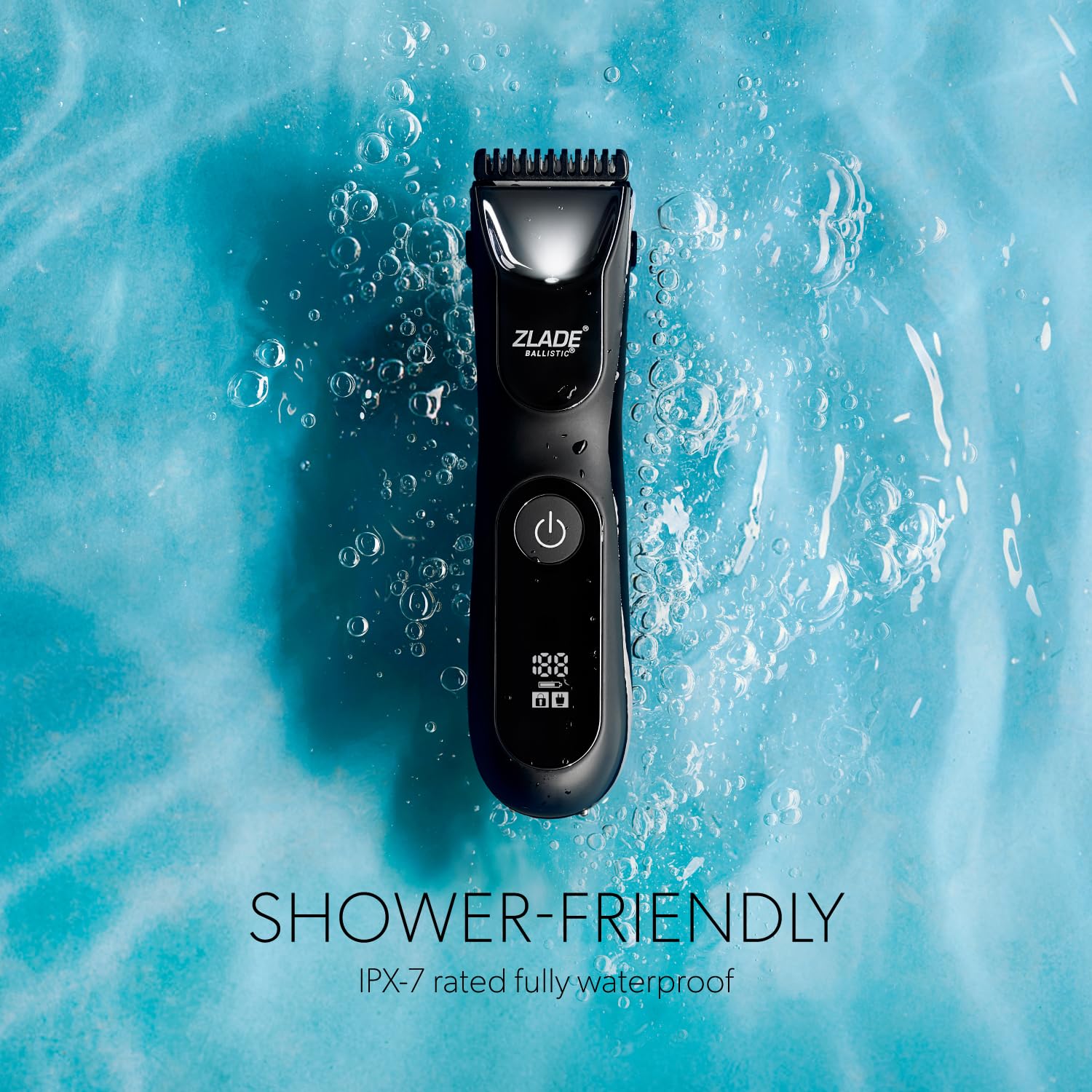 ZLADE Ballistic Pro Full Body Trimmer for Men, IPX7 Waterproof, 7000 RPM Motor, 90 Min Runtime, USB-C Fast Charging - ingredi
