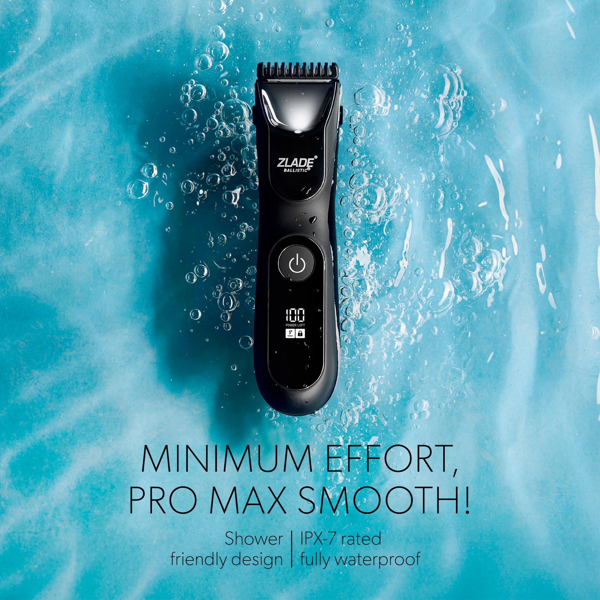 ZLADE Ballistic Pro Max All in One Trimmer for Men, Beard Body Nose Ear Trimmer, Body Shaver, IPX7 Waterproof, 90 Min Runtime