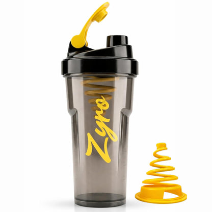 Zyro Cyclone Blender Shaker Bottle, 700ml, BPA-Free Plastic, Leakproof Flip Cap, Spiral Mixer - front view