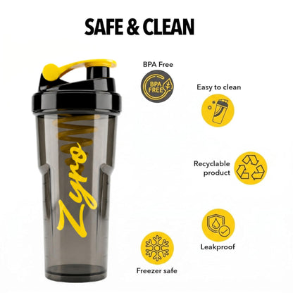 Zyro Cyclone Blender Shaker Bottle, 700ml, BPA-Free Plastic, Leakproof Flip Cap, Spiral Mixer - packaging