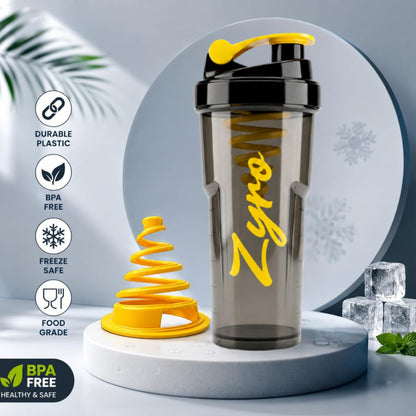 Zyro Cyclone Blender Shaker Bottle, 700ml, BPA-Free Plastic, Leakproof Flip Cap, Spiral Mixer - close-up detail